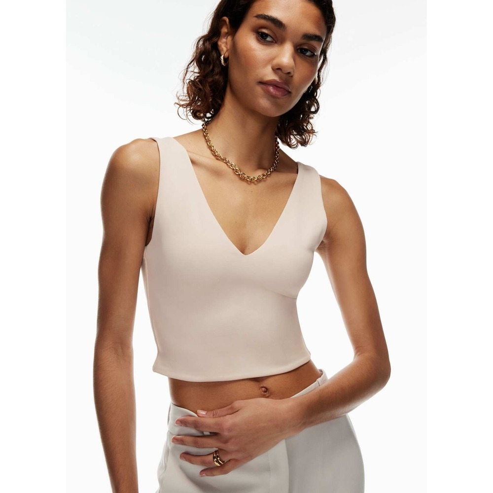 Aritzia Babaton Contour V-Neck Tank Top Colour bare size small